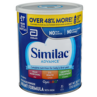 Similac Infant Formula, Optigro, Milk-Based Powder, 0-12 Months - 30.8 Ounce