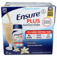 BROOKSHIRE'S Ensure Plus Vanilla 16 - 8 Fluid Ounce - 16 Count