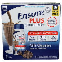 BROOKSHIRE'S Ensure Plus Chocolate 16 - 8 Fluid Ounce - 16 Count