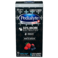 Pedialyte Electrolyte Powder, Berry Frost - 6 Each