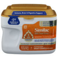 Similac Infant Formula With Iron, Milk-Based Powder, Sensitive - 20.1 Ounce