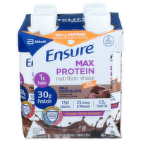 Ensure Max Protein Milk Chocolate Nutrition Shake - 2.75 Fluid Ounce - 4 Count