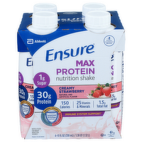 Ensure Nutrition Shake, Creamy Strawberry - 4 Each