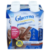 Glucerna Chocolate Protein Smart Shake - 11 Fluid Ounce - 4 Count