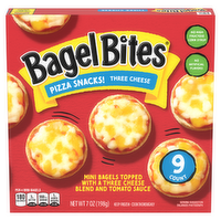 Bagel Bites Three Cheese Mini Pizza Frozen Snacks, Box - 9 Count