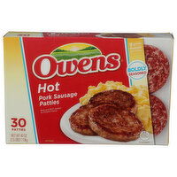 OWENS ® Hot Pork Sausage Patties - 1.333 Ounce - 30 Count