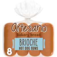 Artesano Brioche Hot Dog Buns - 16 Fluid Ounce