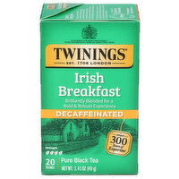Twinings Of London Black Tea Bag Decaffeinated Irish Breakfast - 0.071 Ounce - 20 Count