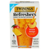 Twinings Of London Peach Mango Refreshers - 0.56 Ounce - 5 Count
