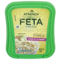 Athenos Feta Cheese Garlic & Herb Crumbled - 6 Ounce