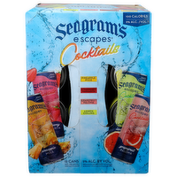 SEAGRAM'S ESCAPES Pineapple Mule, Strawberry Margarita, Grapefruit Paloma And Lemon Collins Cocktails Premium Flavored Malt Beverage - 12 Count