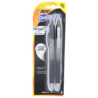 Bic Gel-Ocity Medium Black Ink Ultra Gel Pen - 2 Count