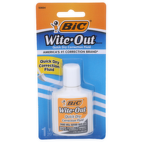 Bic White-Out Brand Witeout Quick Dry Correction Fluid - 0.7 Fluid Ounce