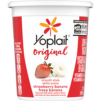 Yoplait Original Smooth Style Strawberry Banana Flavored Low Fat Yogurt Tub - 32 Ounce