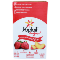 Yoplait Original Strawberry & Harvest Peach Low Fat Yogurt - 6 Ounce - 8 Count