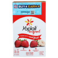 Yoplait Original Strawberry & Strawberry Banana Low Fat Yogurt - 6 Ounce - 8 Count