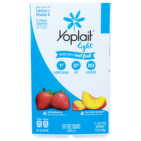 Yoplait Light Strawberry Harvest Peach Fat Free Yogurt - 6 Ounce - 8 Count
