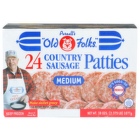 Purnell's Old Folks Medium Country Sausage Patties - 1.583 Ounce - 24 Count