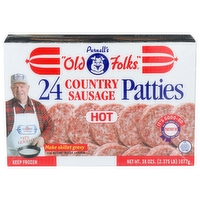 Purnell's Old Folks Hot Country Sausage Patties - 1.583 Ounce - 24 Count