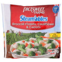 Pictsweet Farms Steam'ables Broccoli Florets, Cauliflower & Carrots - 10 Ounce