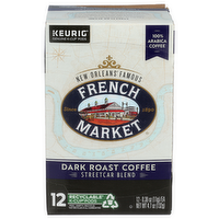 French Market Streetcar Blend Keurig Genuine K-Cup Pods Dark Roast Coffee - 0.392 Ounce - 12 Count
