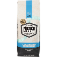 French Market Coffee Dark Roast Whole Bean Bag St. Charles Blend - 12 Ounce