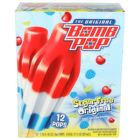Bomb Pop Cherry, Lime & Blue Raspberry Sugar Free Original Pops - 1.75 Fluid Ounce - 12 Count