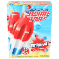 Bomb Pop Cherry, Lime & Blue Raspberry Frozen Confection Original Pops - 1.75 Fluid Ounce - 12 Count