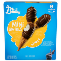 Blue Bunny Vanilla Mini Swirls Frozen Dairy Dessert - 2.25 Fluid Ounce - 8 Count