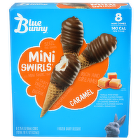 Blue Bunny Caramel Mini Swirls Frozen Dairy Dessert - 2.25 Fluid Ounce - 8 Count