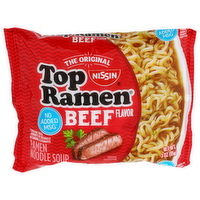 Nissin Top Ramen Beef Flavor Noodle Soup - 3 Ounce