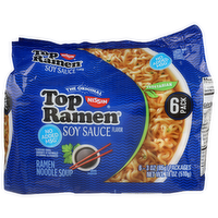 Nissin Soy Sauce Top Ramen Noodle Soup - 3 Ounce - 6 Count