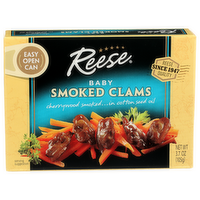 Reese Smoked Baby Clams In Cotton Seed Oil - 3.7 Ounce