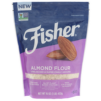 Fisher Unblanched & Super Finely Ground Chef's Naturals Almond Flour - 16 Ounce