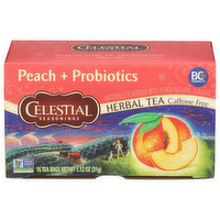 Celestial Seasonings Peach + Probiotics Herbal Tea Bags - 0.07 Ounce - 16 Count