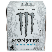 Monster Energy Zero Ultra - 16 Fluid Ounce - 4 Count