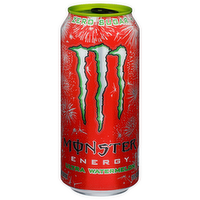 Monster Energy Drink, Zero Sugar, Ultra Watermelon - 16 Fluid Ounce