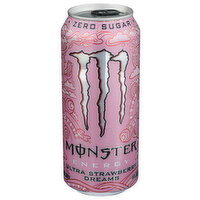 Monster Energy Zero Sugar Ultra Strawberry Dreams Drink - 16 Fluid Ounce