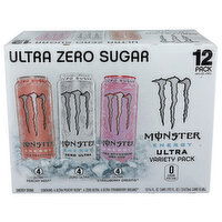 Monster Energy Ultra Zero Sugar Variety Pack - 16 Fluid Ounce - 12 Count
