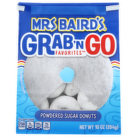Mrs Baird's Grab'n Go Favorites Powdered Sugar Donuts - 10 Ounce