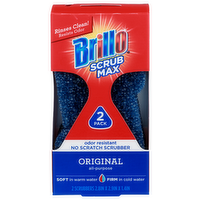 Brillo Odor Resistant Scrub Max No Scratch Scrubber - 2 Count