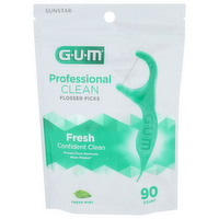 GUM Fresh Mint Professional Clean Flosser Picks - 90 Count