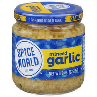 Spice World Minced Garlic - 8 Ounce