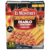 El Monterey Diablo Chicken Extra Crunchy Taquitos - 1.15 Ounce - 18 Count