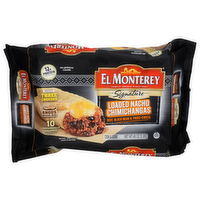 El Monterey Beef, Black Bean & Three-cheese Signature Loaded Nacho Chimichangas - 4.8 Ounce - 10 Count