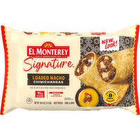 El Monterey Beef, Black Bean & Three-cheese Signature Loaded Nacho Chimichangas - 6 Ounce - 8 Count