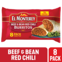 El Monterey Beef And Bean Red Chili Burritos , Frozen - 4 Ounce - 8 Count