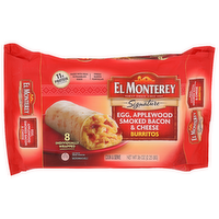 El Monterey Egg, Applewood Smoked Bacon & Cheese Signature Burritos - 4.5 Ounce - 8 Count