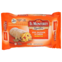 El Monterey Egg, Sausage & Cheese Signature Burritos - 4.5 Ounce - 8 Count