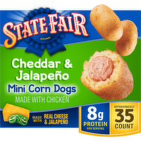 State Fair Frozen Jalapeño & Cheddar Mini Corn Dogs - 0.679 Ounce - 35 Count